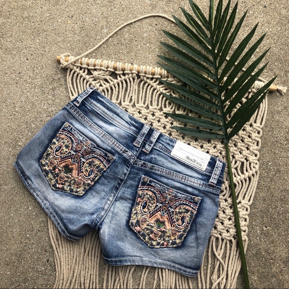 Grace In LA Jean Shorts Size 26